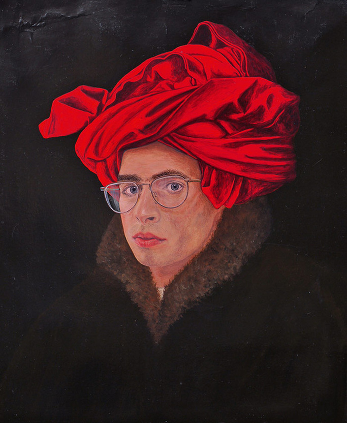 Photo: Self-portrait after Jan van Eyck - Gian Merlevede